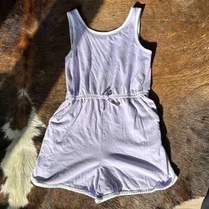 Purple shorts romper. Size YL